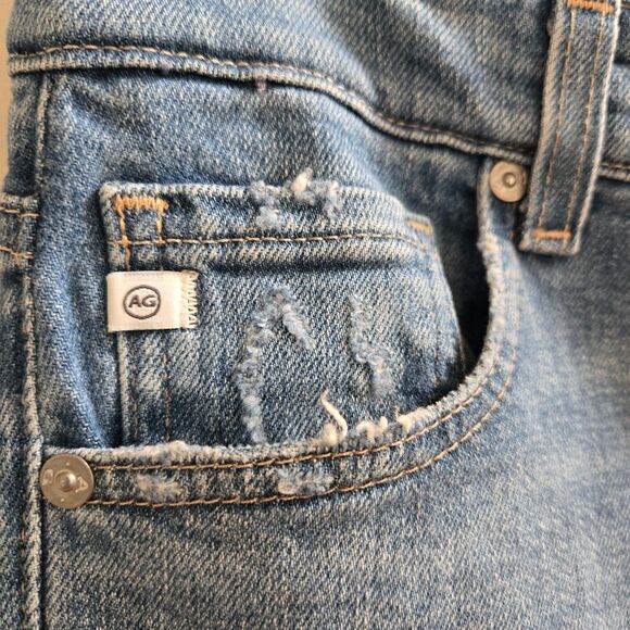 AG Adriano Goldschmied NWT Farrah Boot Crop 28 Mid Rise Denim Flared 70s Western - Picture 3 of 9